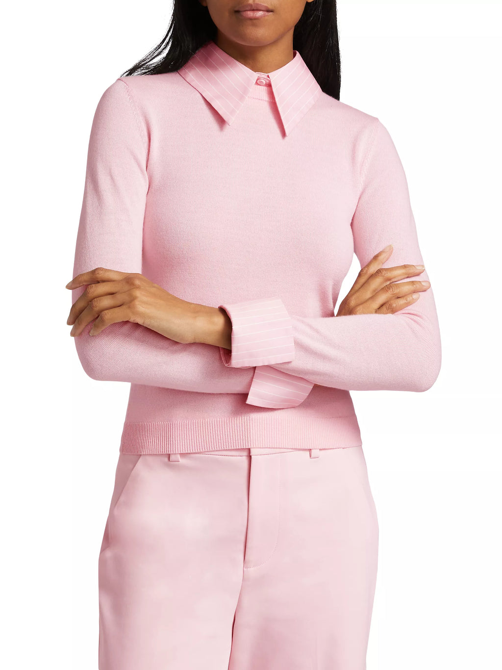 Pink Porla Collared Sweater