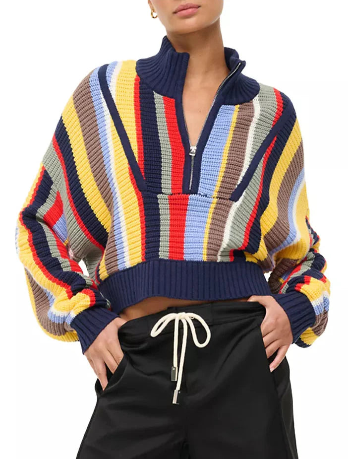 Market Stripe Cropped Hampton Sweater