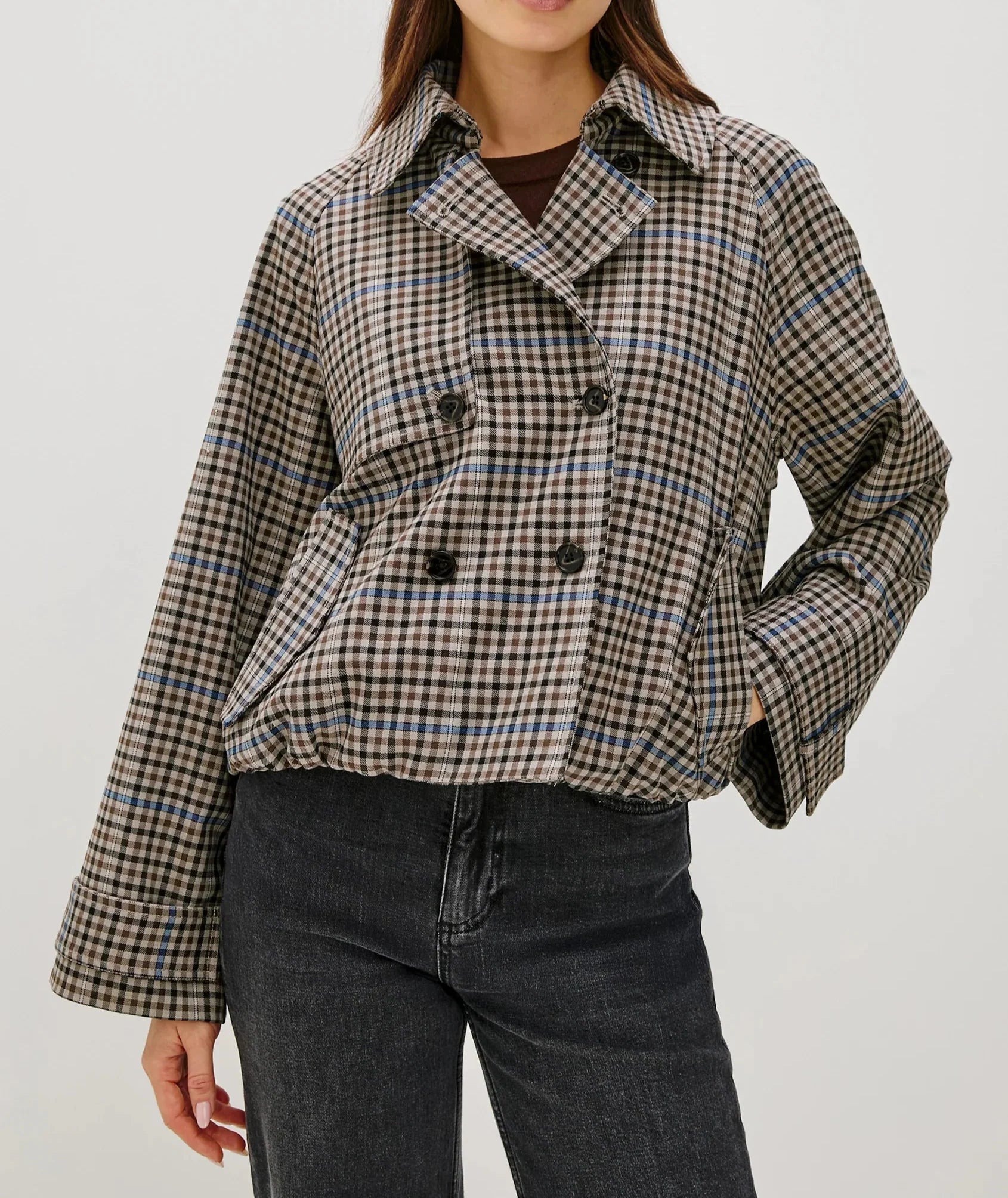 Mocha Check Jett Jacket