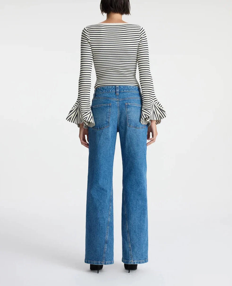 Striped Aster Knit Top