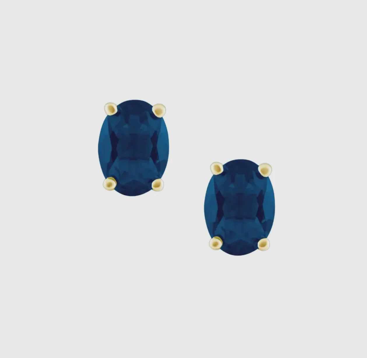 Sapphire Oval Cut Studs