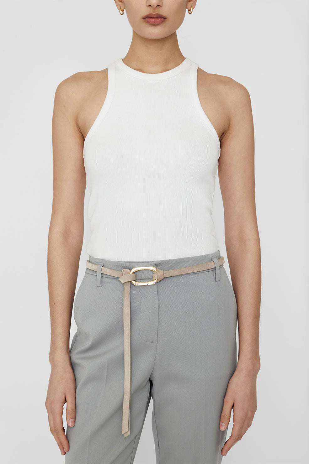 Ash Grey Suede Siggy Belt