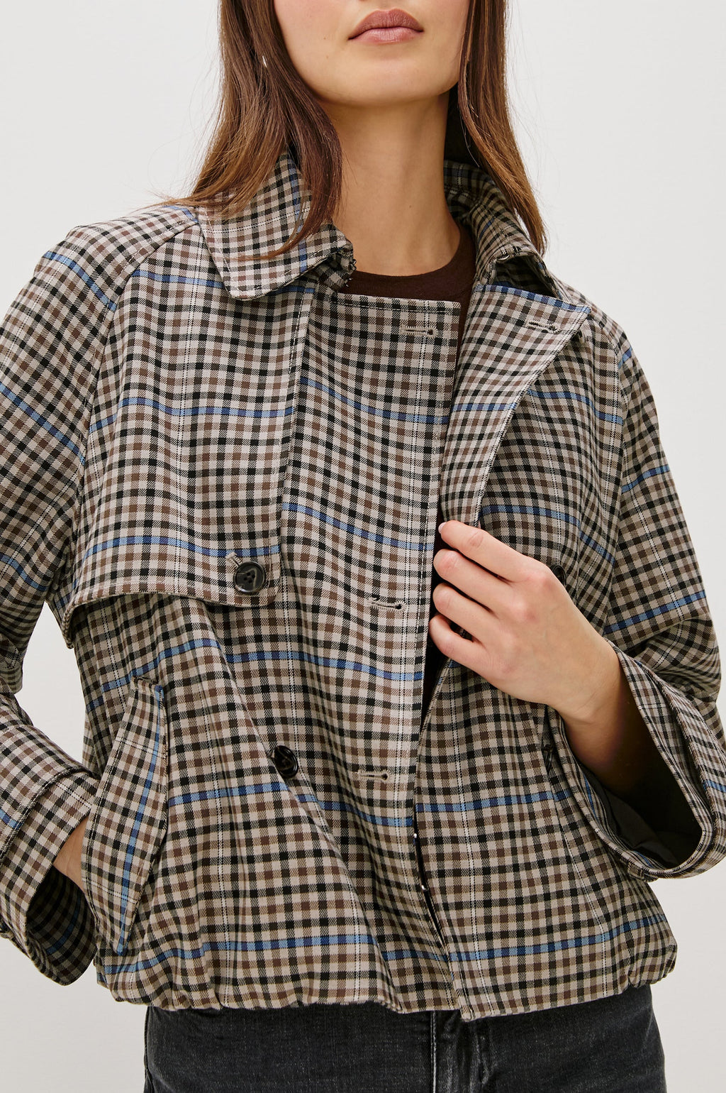 Mocha Check Jett Jacket