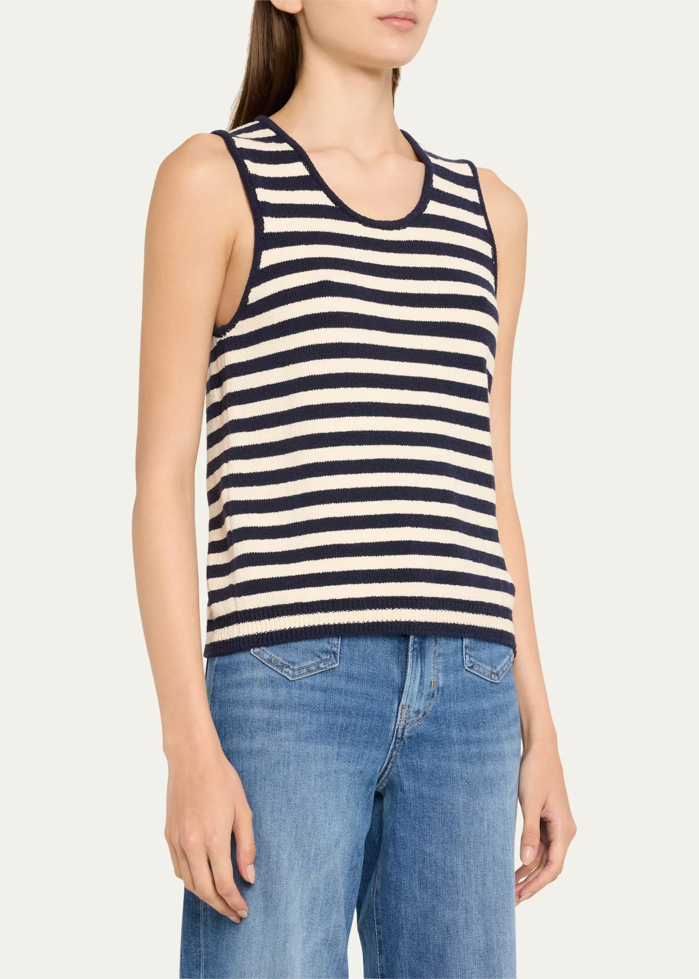 Navy Stripe Mariner Sweater Tank