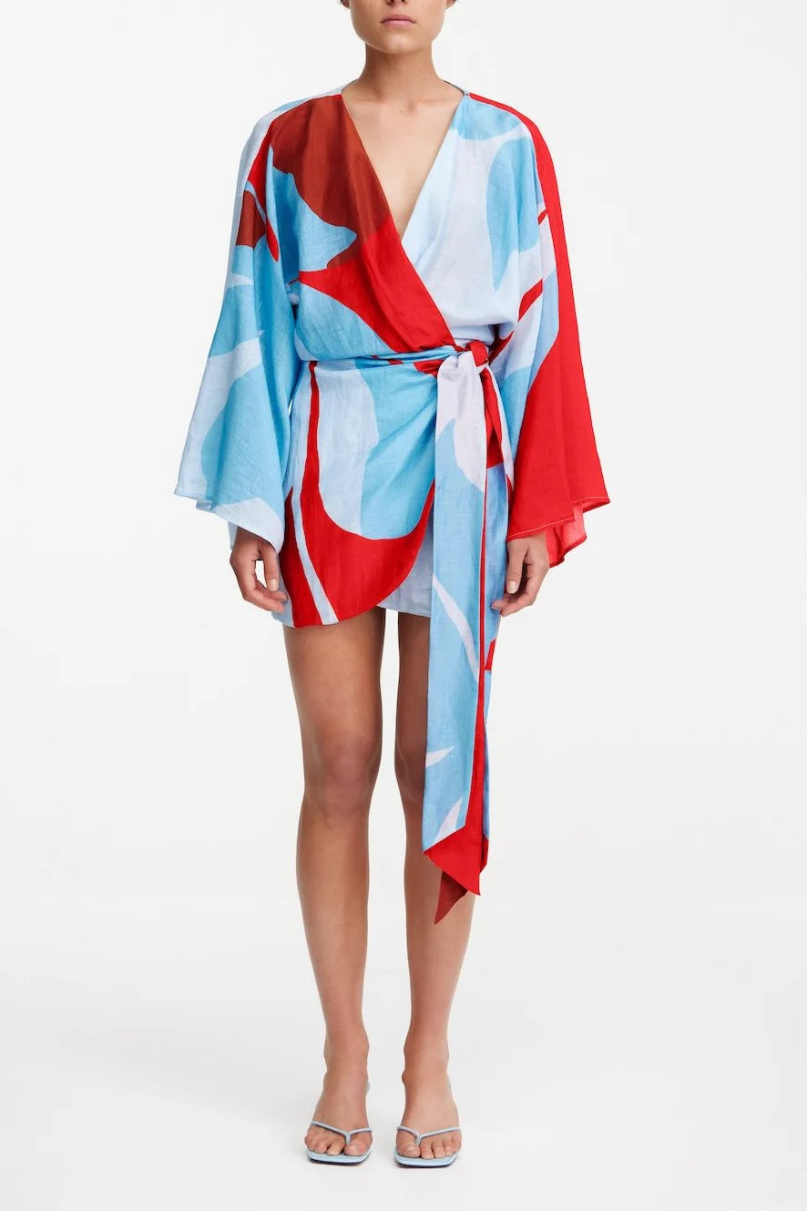 Crimson Stencil Edith Dress