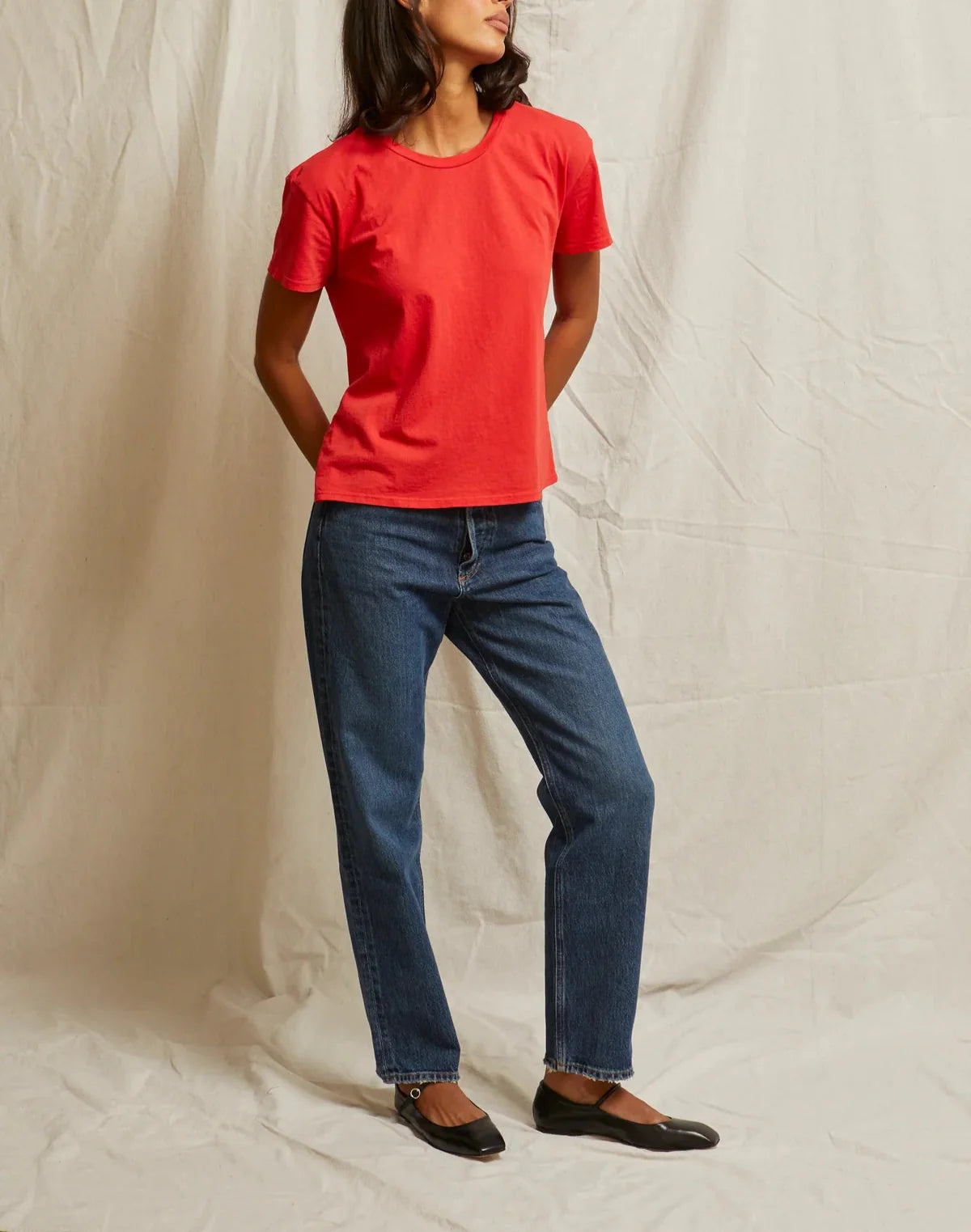 Poppy Red Harley Boxy Crew Tee