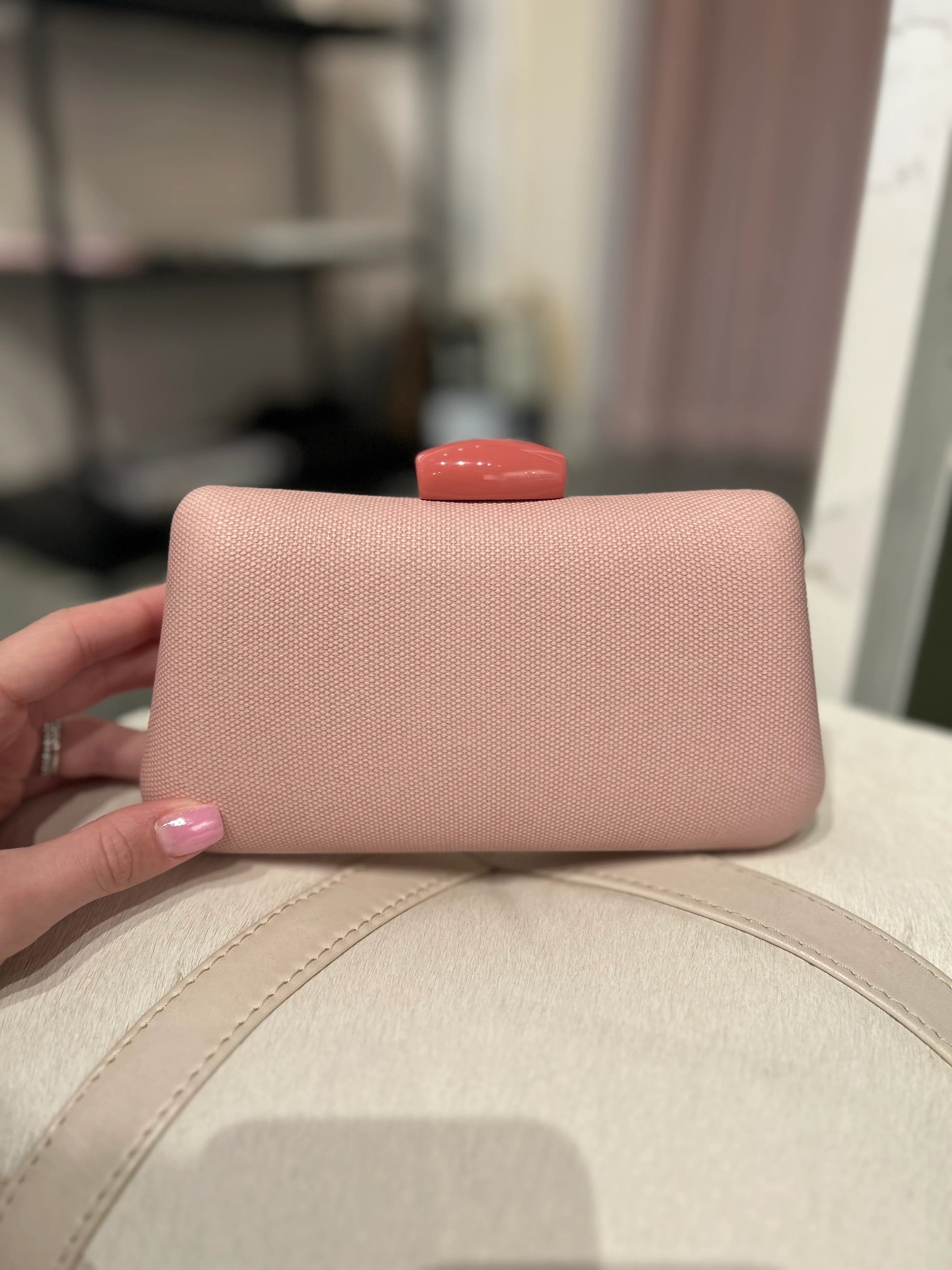 Pink Shell Clutch