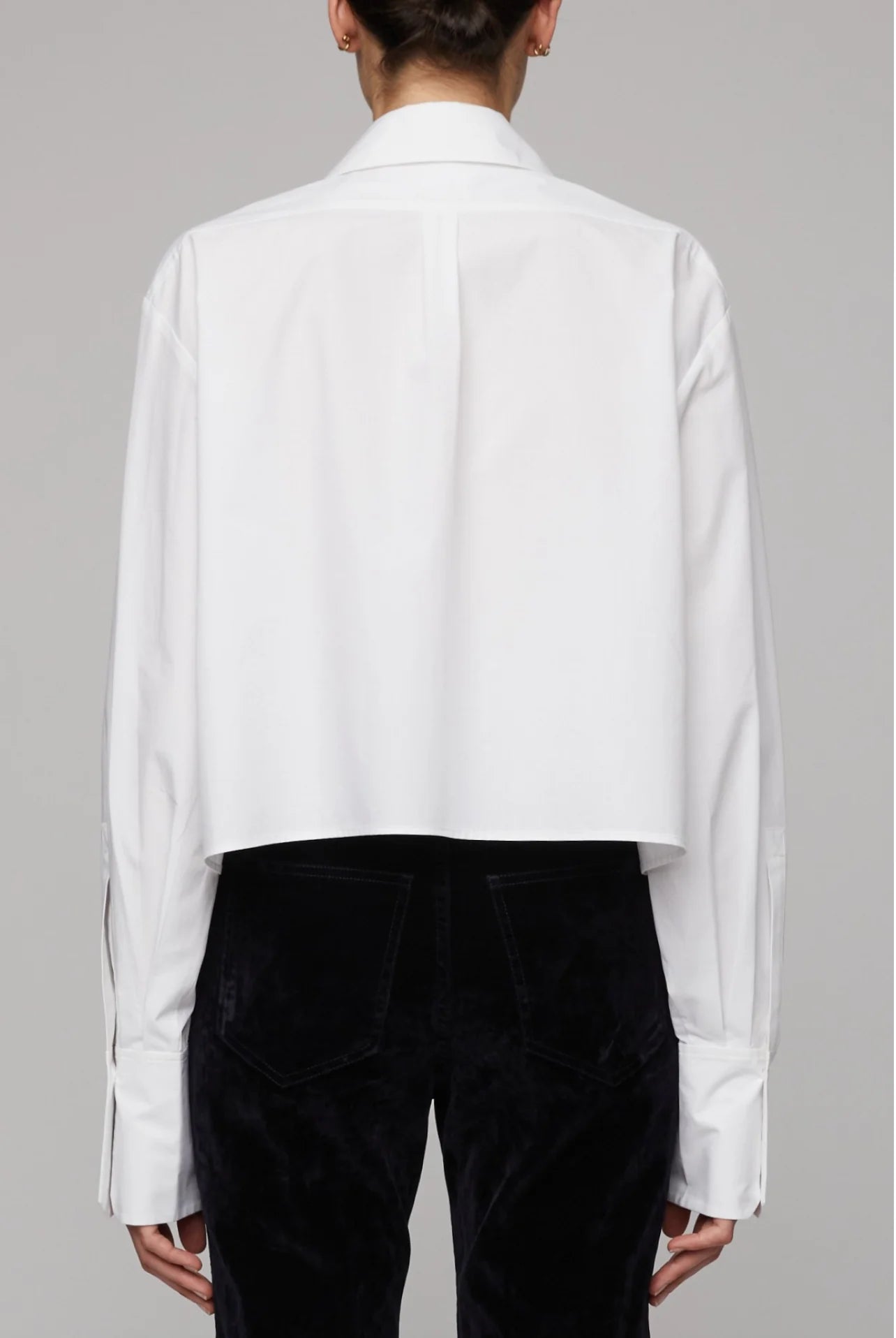 White Cropped Cam Top