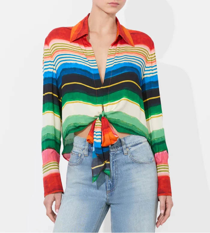 Hannon Rainbow Tie Fit Top