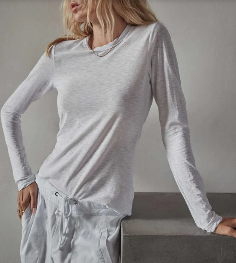 Sheer Long Sleeve Crew Tee