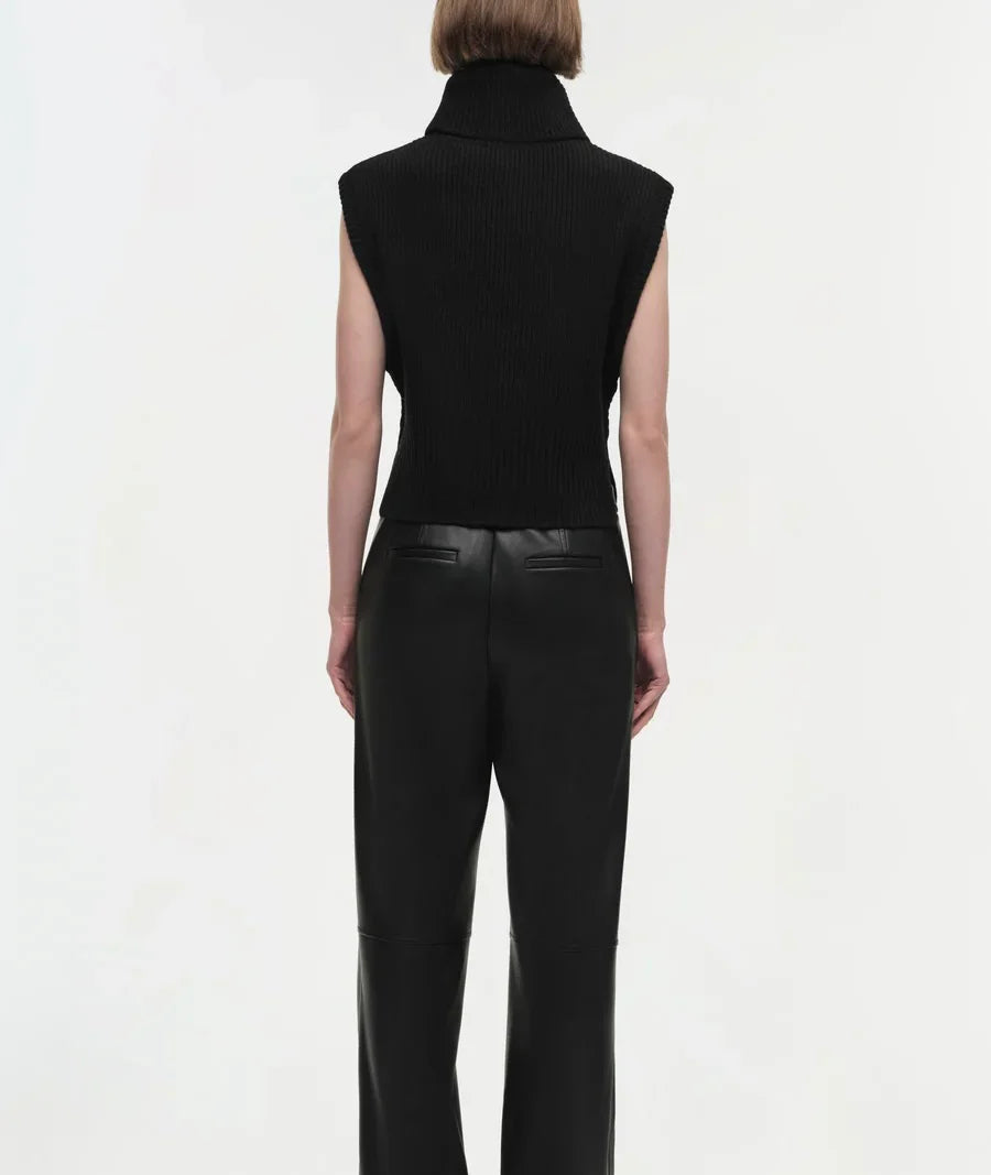 Black Maple Wool Cashmere Top