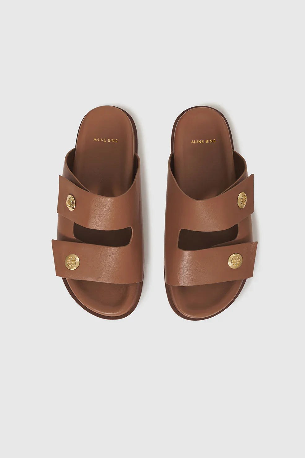 Cognac Ella Slides