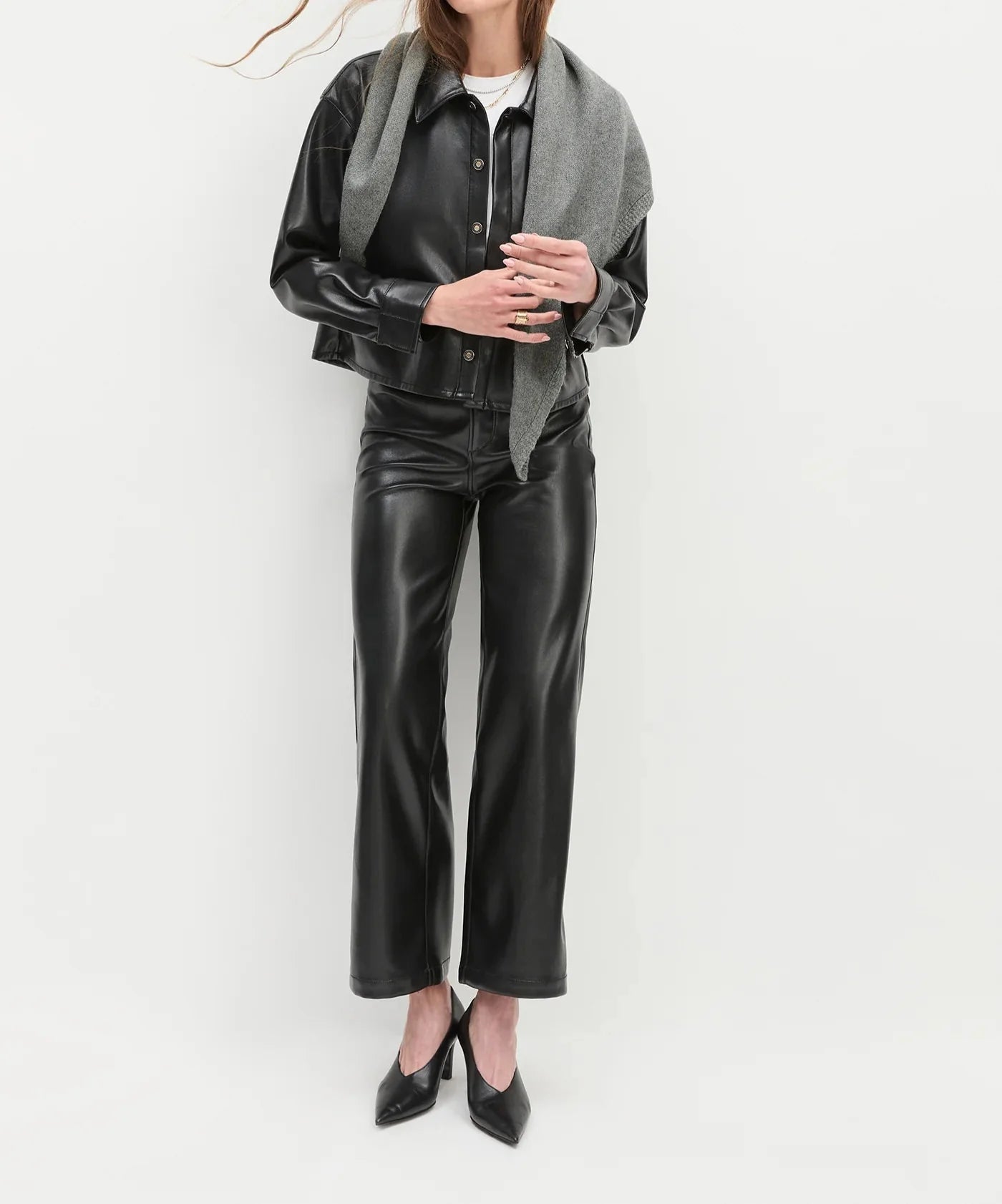 Black Brady Crop Shirt