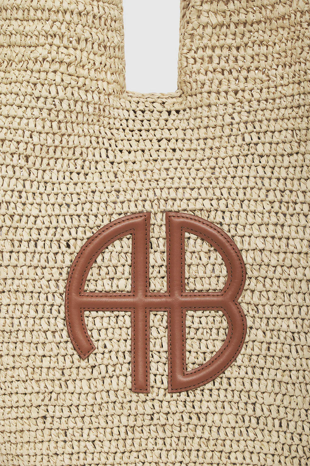 Cognac Leah Ivory Beach Bag