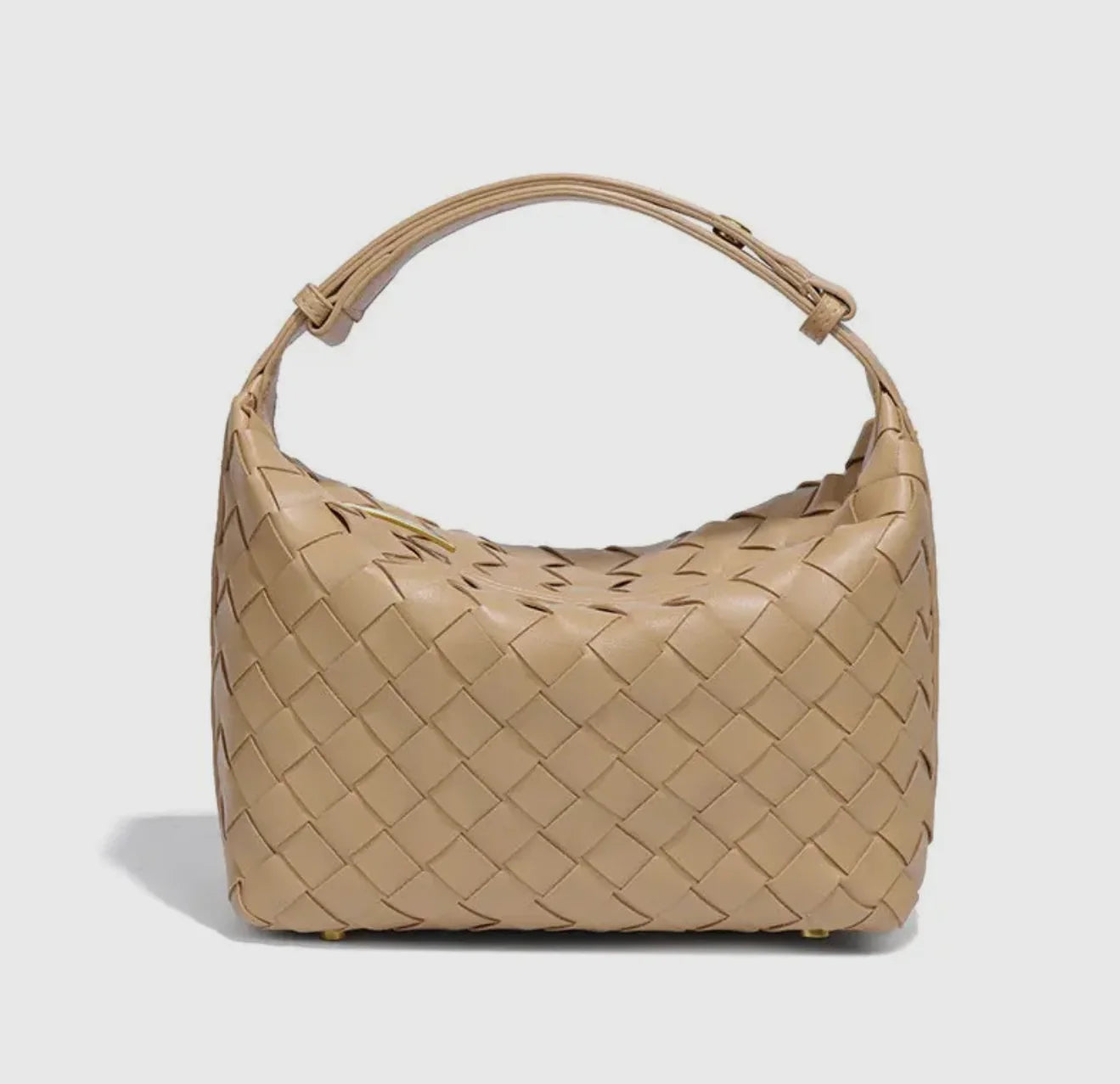 Khaki Wallace Leather Shoulder Bag