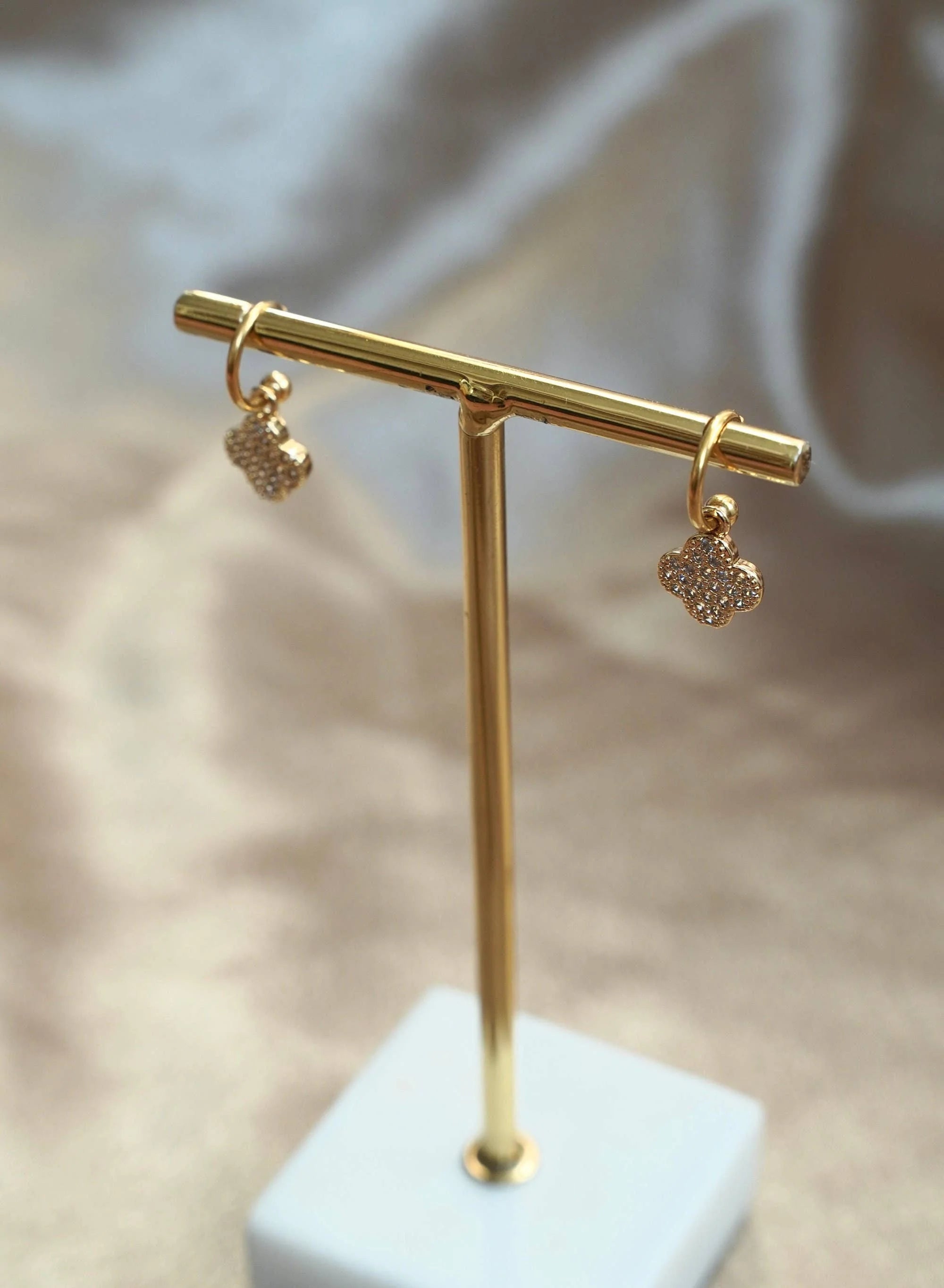 Stainless steel clover earrings