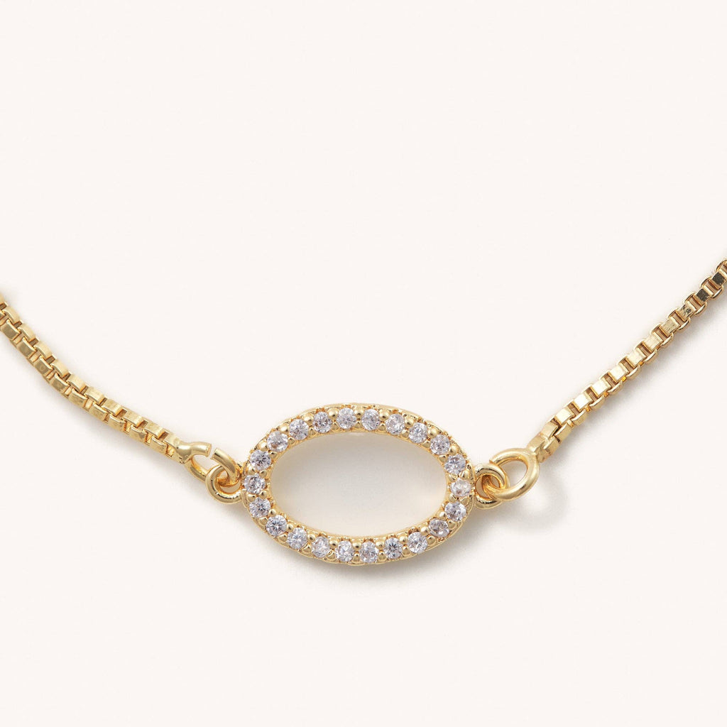 Ari Crystal Oval Adjustable Bracelet