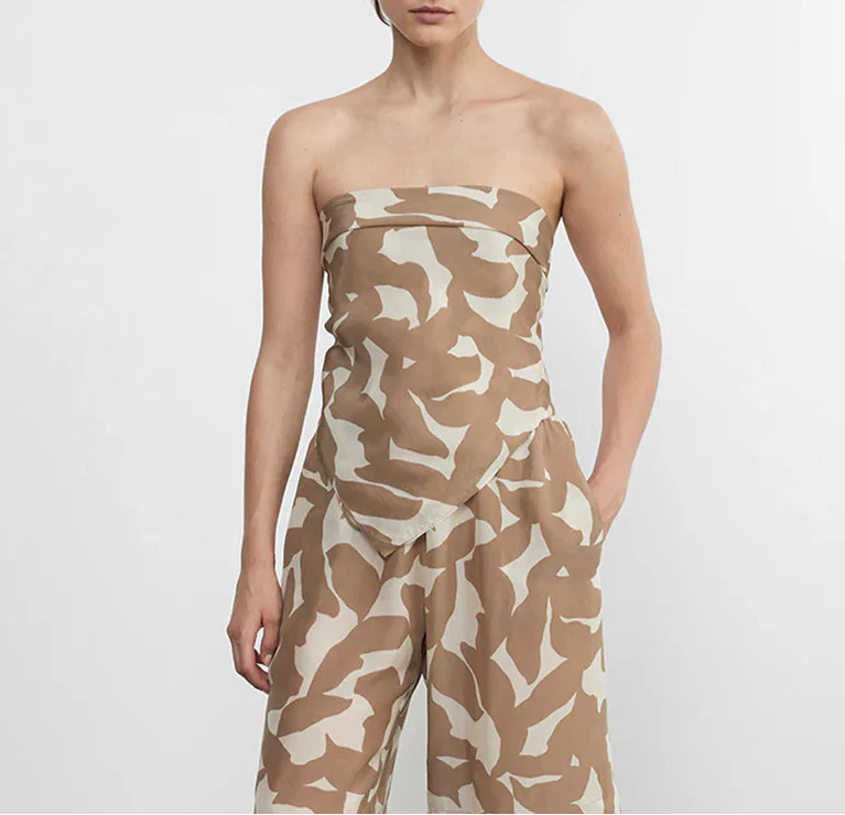 Floral Camo Scarf Top