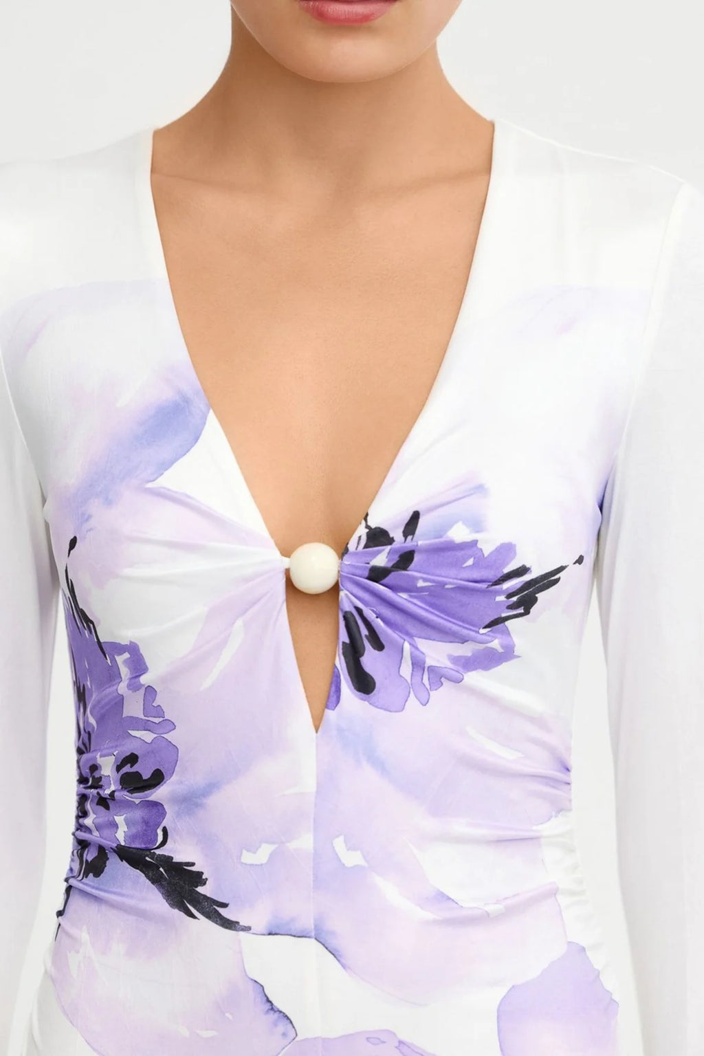 Pearl Botanic Long Sleeve Maxi Dress