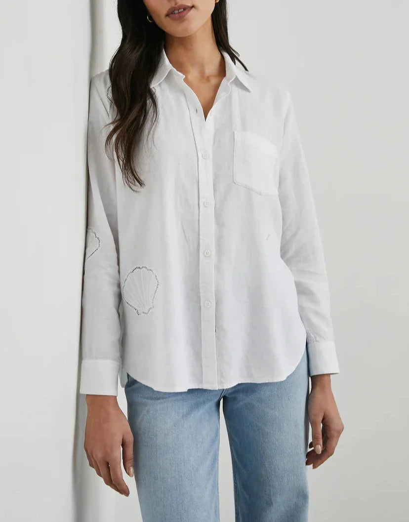 Charli White Eyelet Shells Top