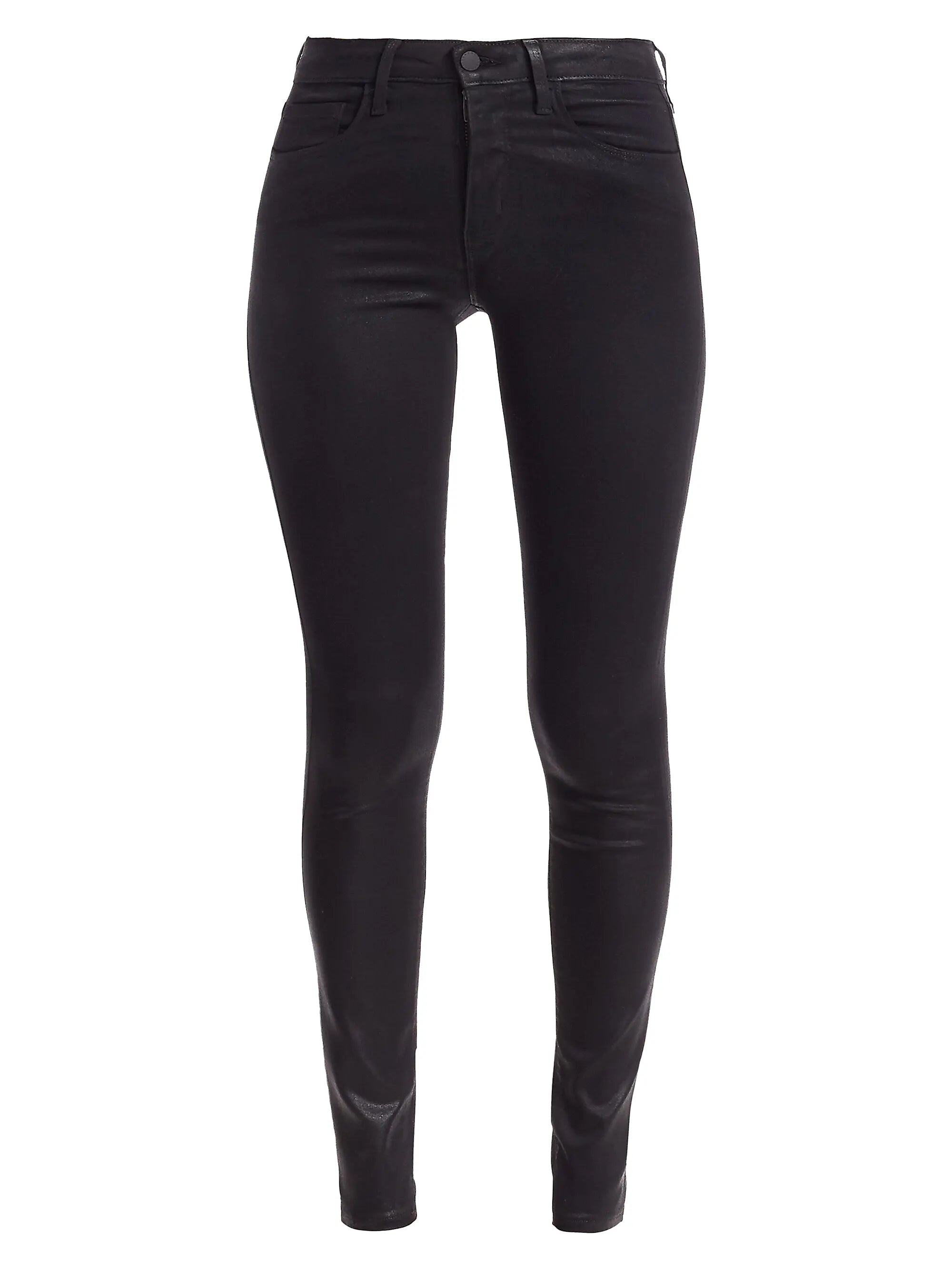 Black Coated Marguerite High Rise Skinny