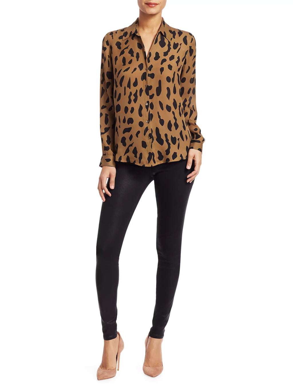 Black Coated Marguerite High Rise Skinny