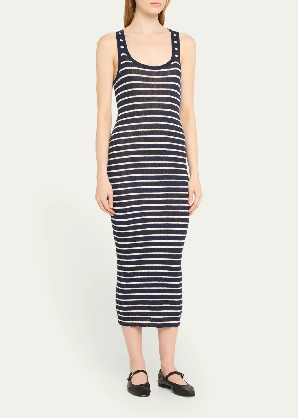 Iris Stripe Knit Midi Dress