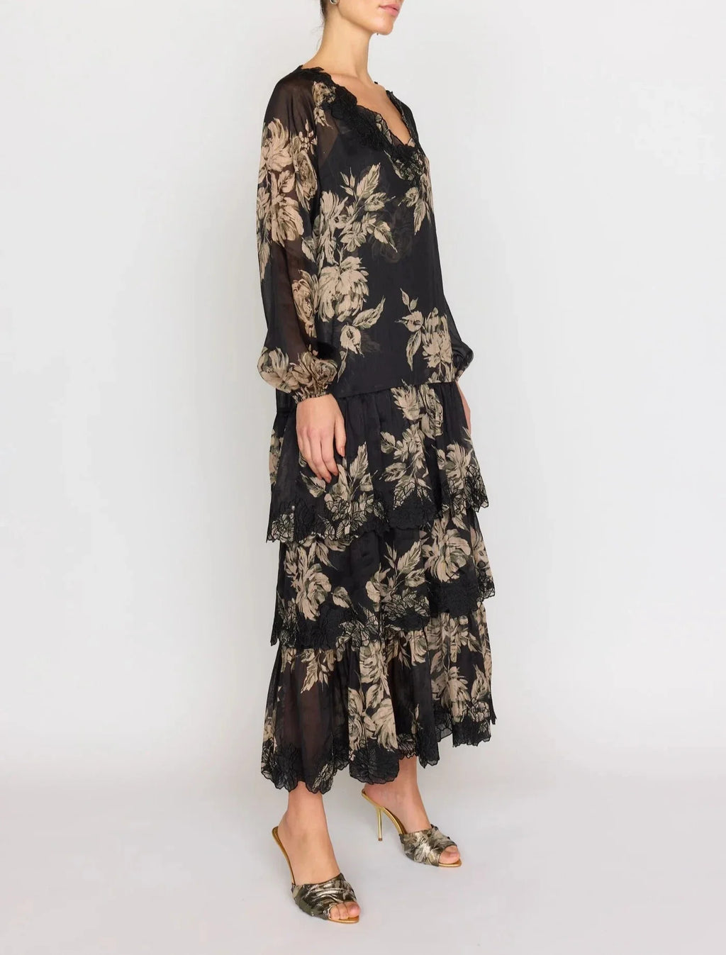 Black Rose Anastasia Midi Dress