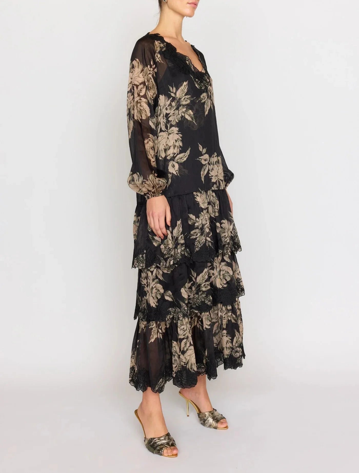 Black Rose Anastasia Midi Dress