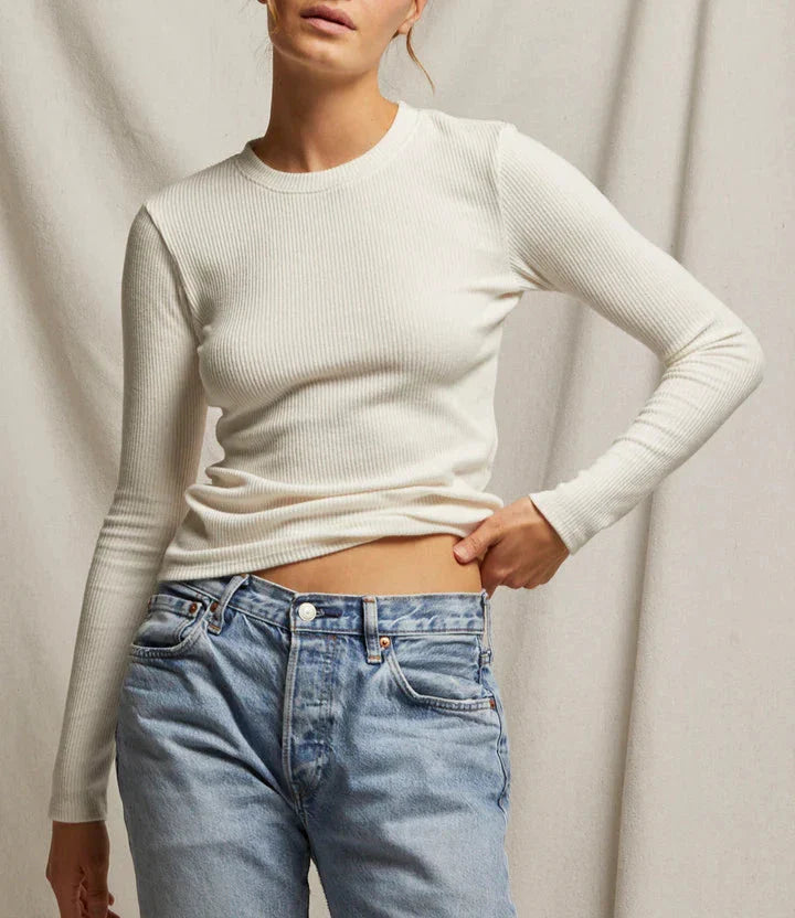 Jolie Sweater Rib Long Sleeve Crewneck