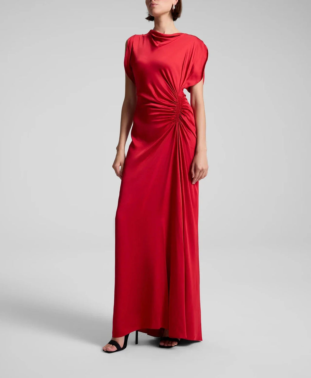 Red Nadia Satin Gown
