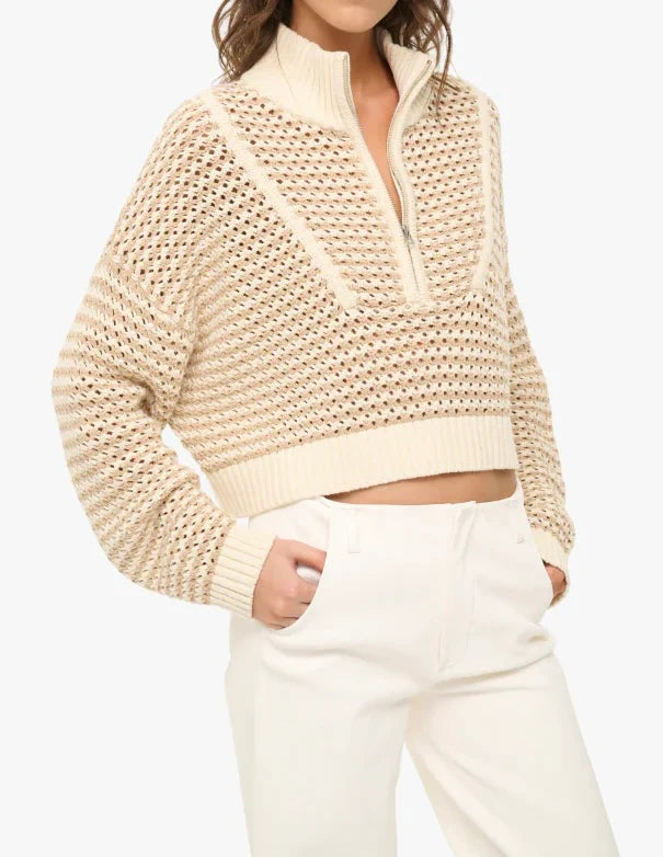 Breeze Crème Cropped Hampton Sweater