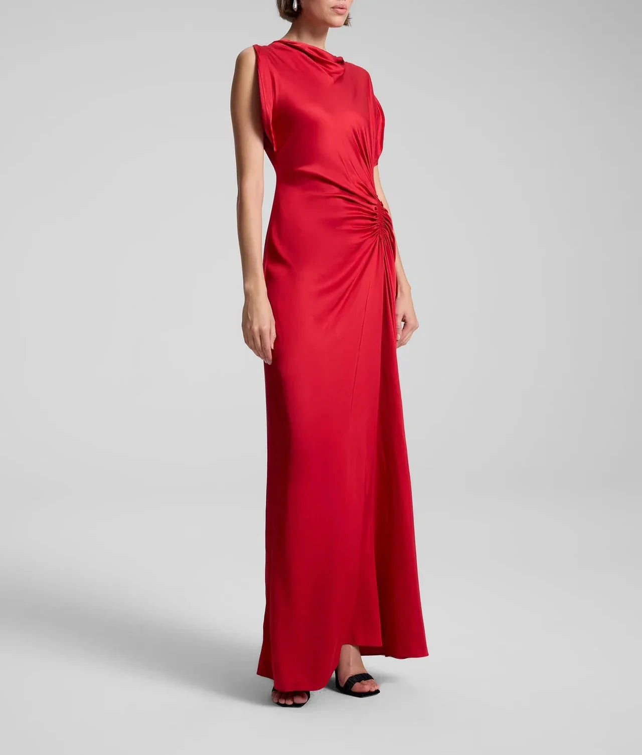 Red Nadia Satin Gown