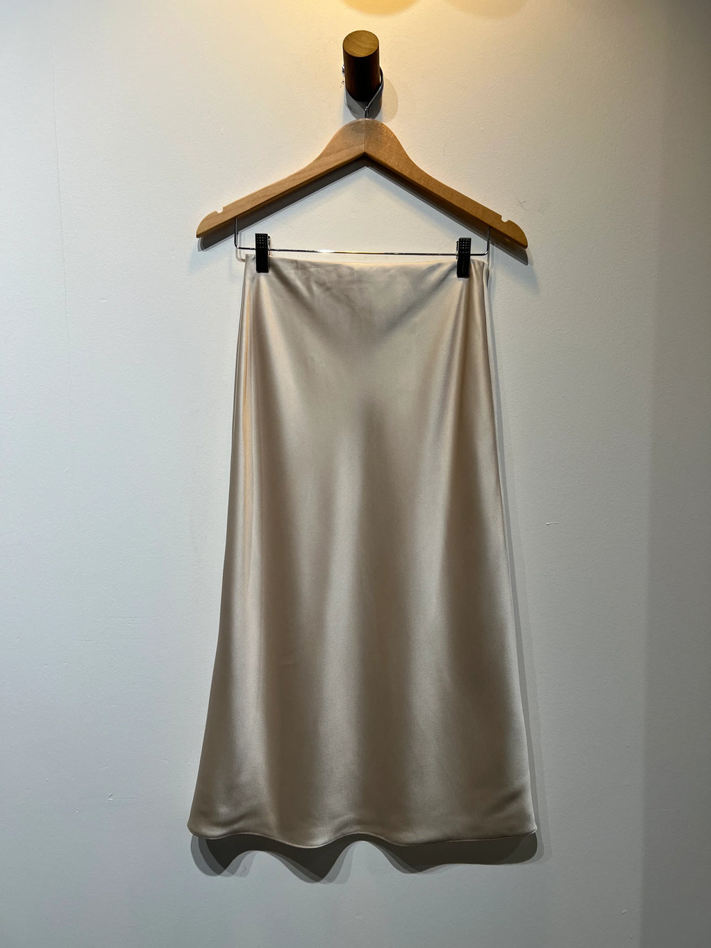 Cream Maeve Mid-Length Slip Skirt