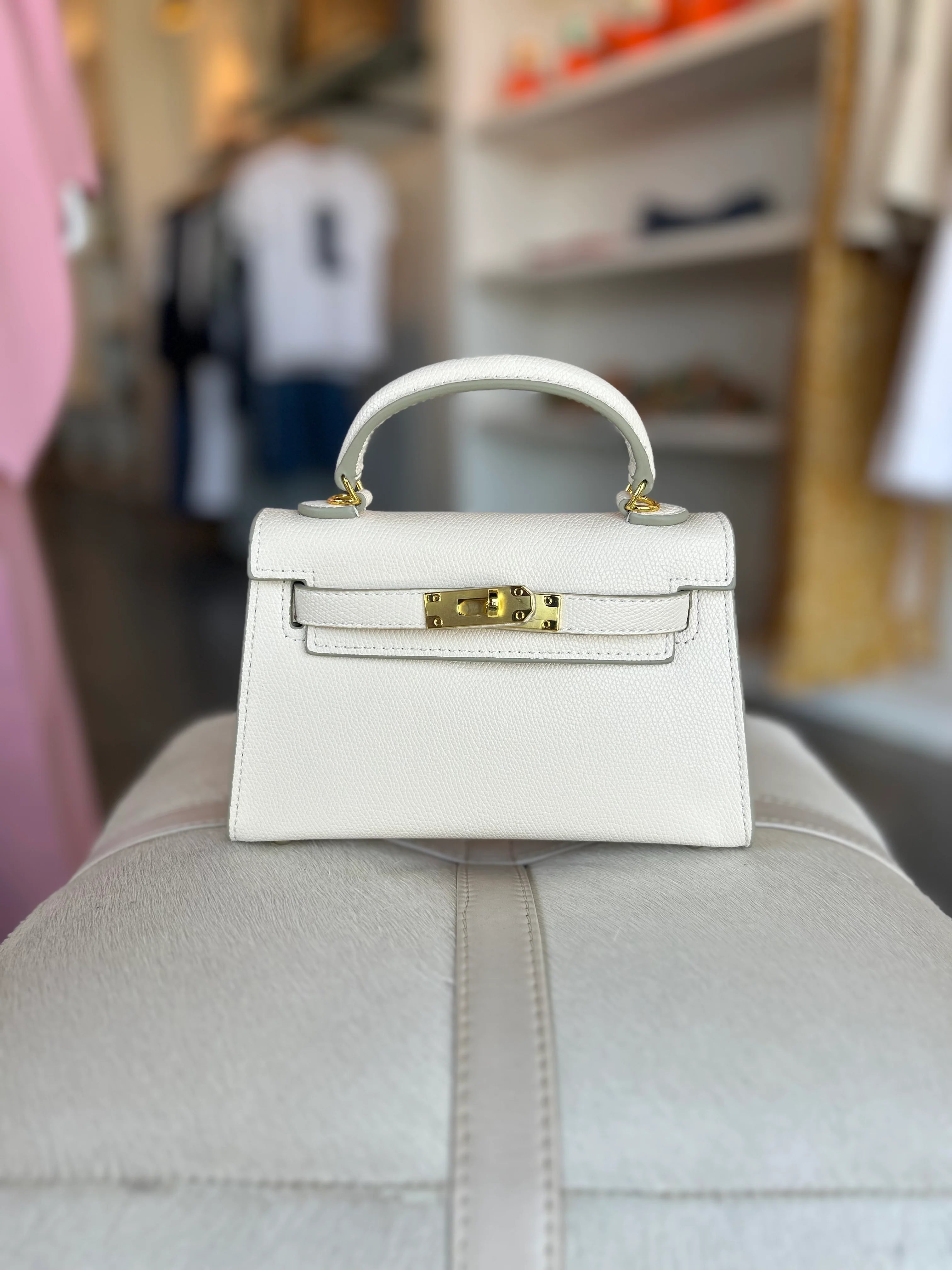 Cream Hariette Handle Bag