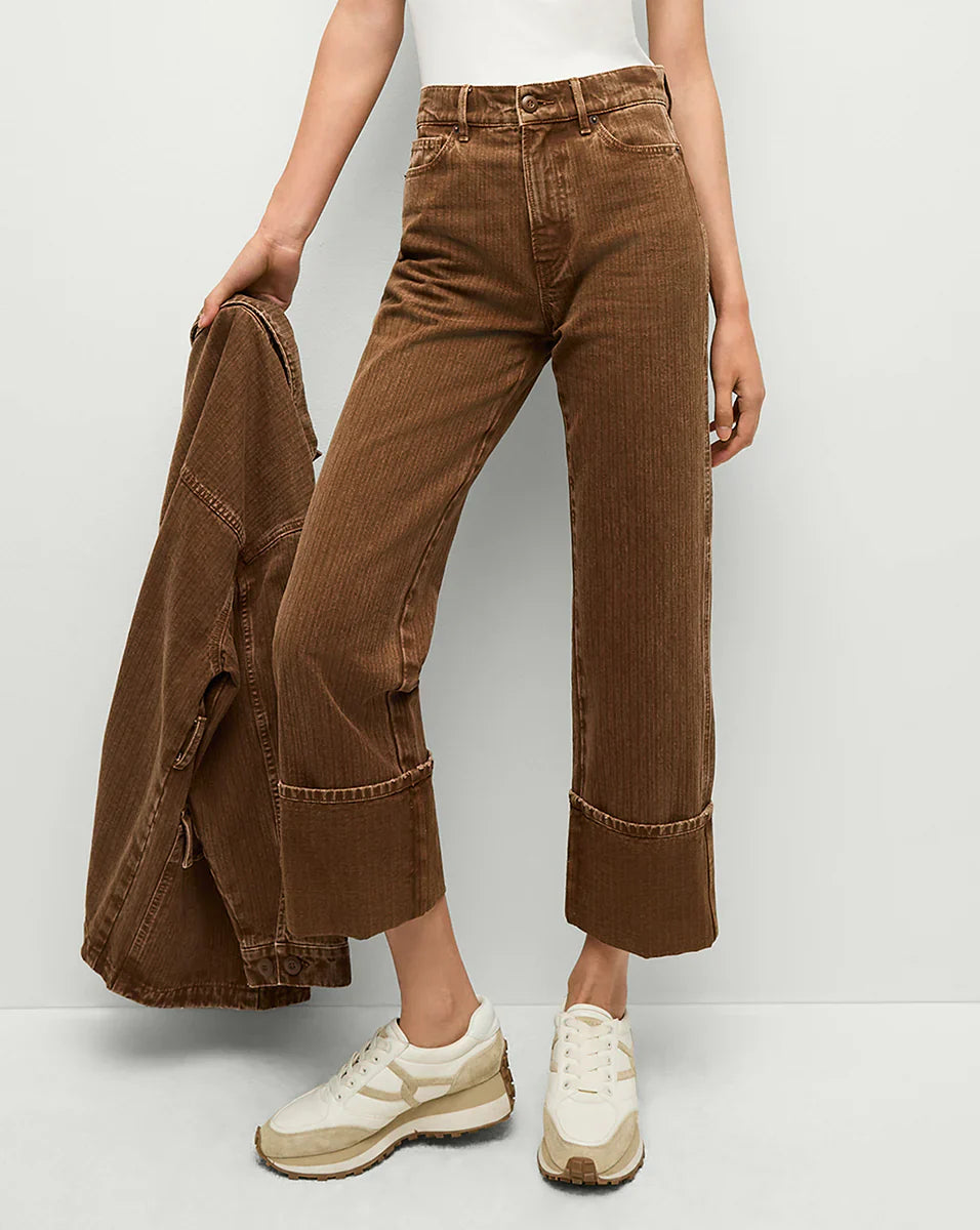Brown Dylan High Rise Straight Leg