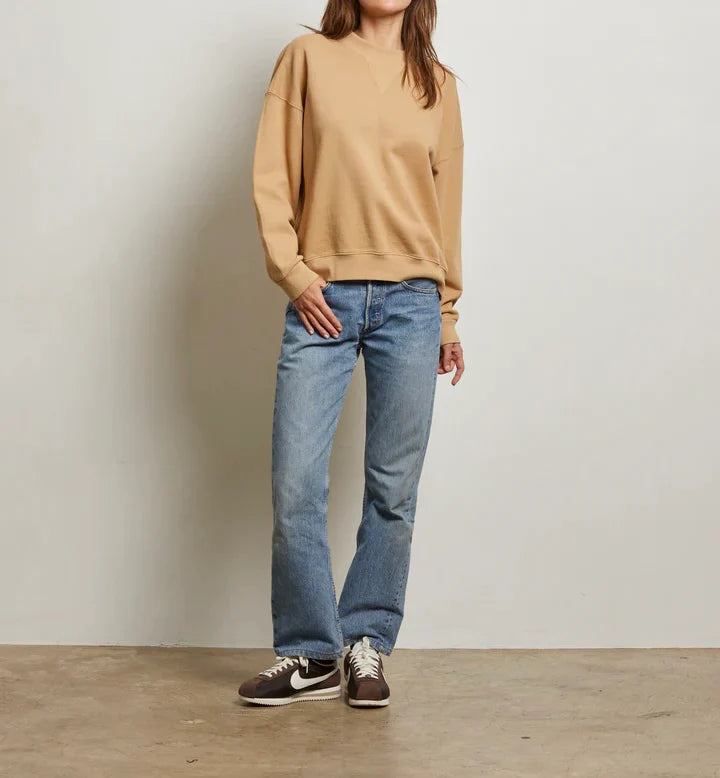 Suede Blake French Terry Oversized Crew