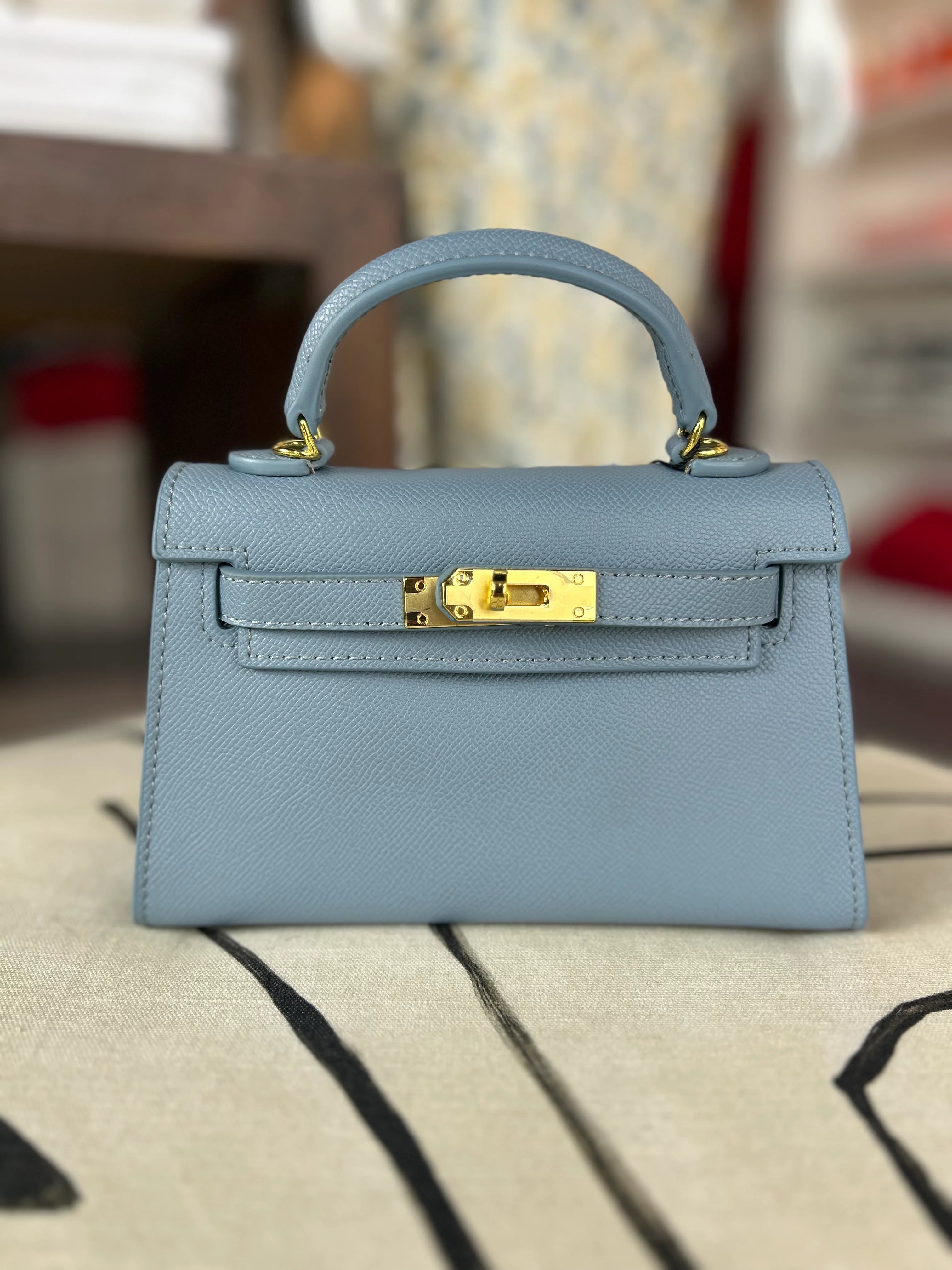 Blue Hariette Handle Bag