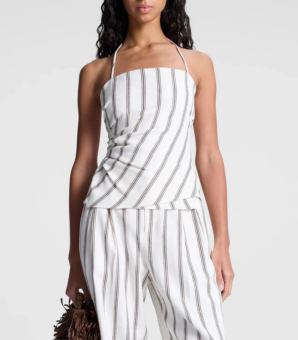 Cream Stripe Charlotte Top