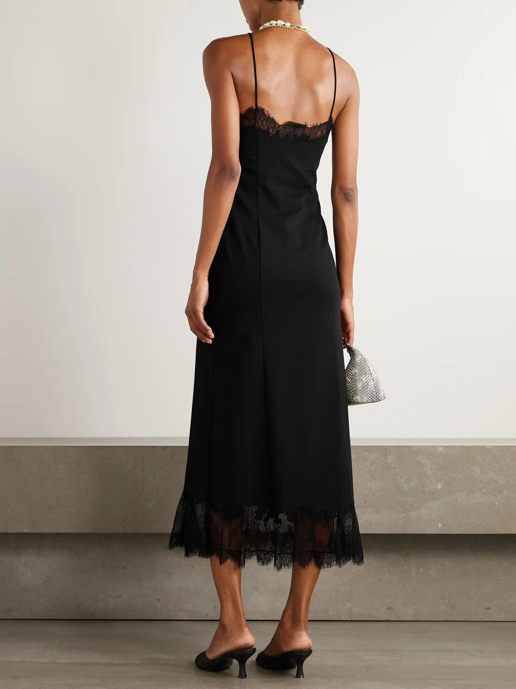 Nadia Lace Trimmed Midi Dress