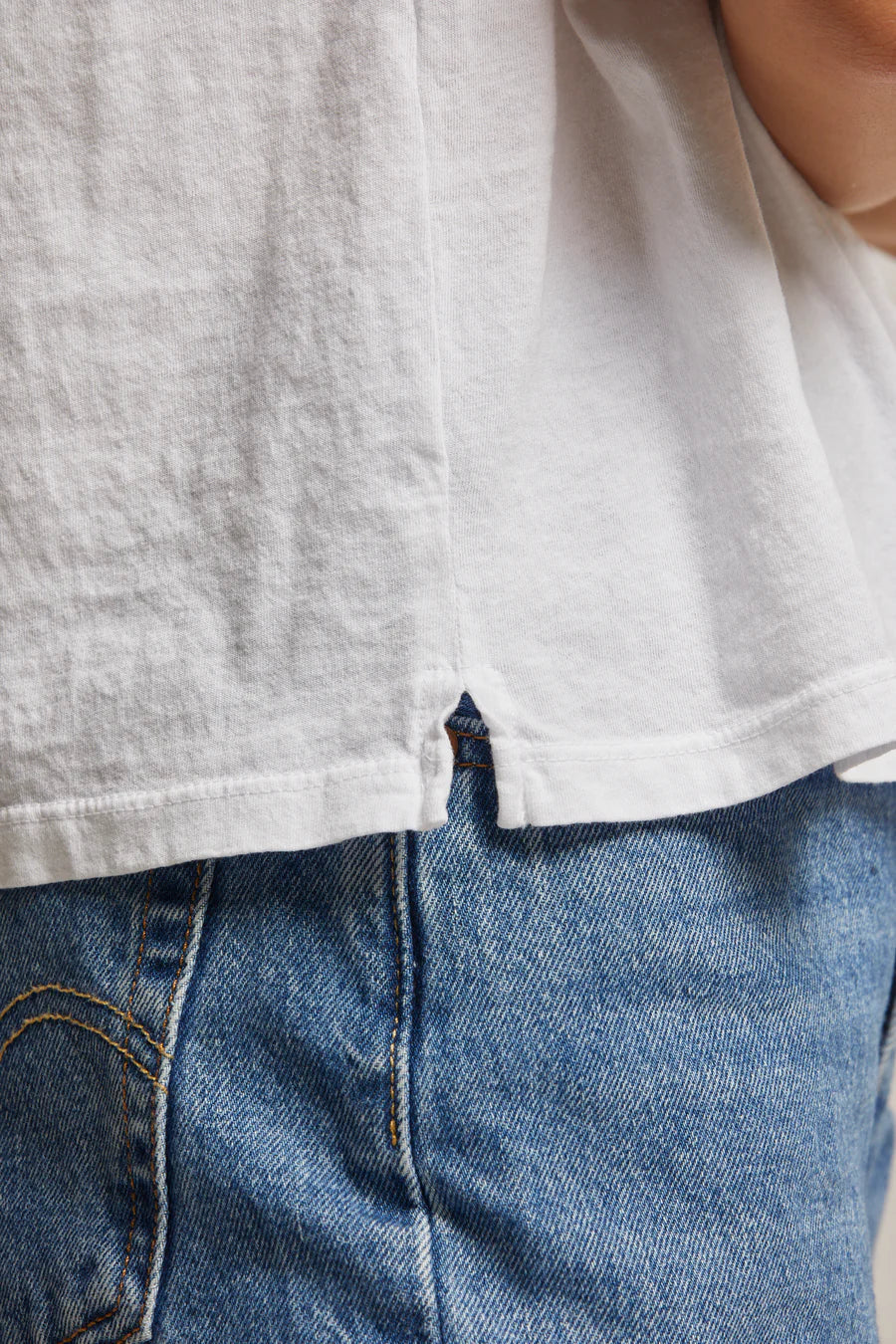 White Ruby Cotton Boxy Crew Tee