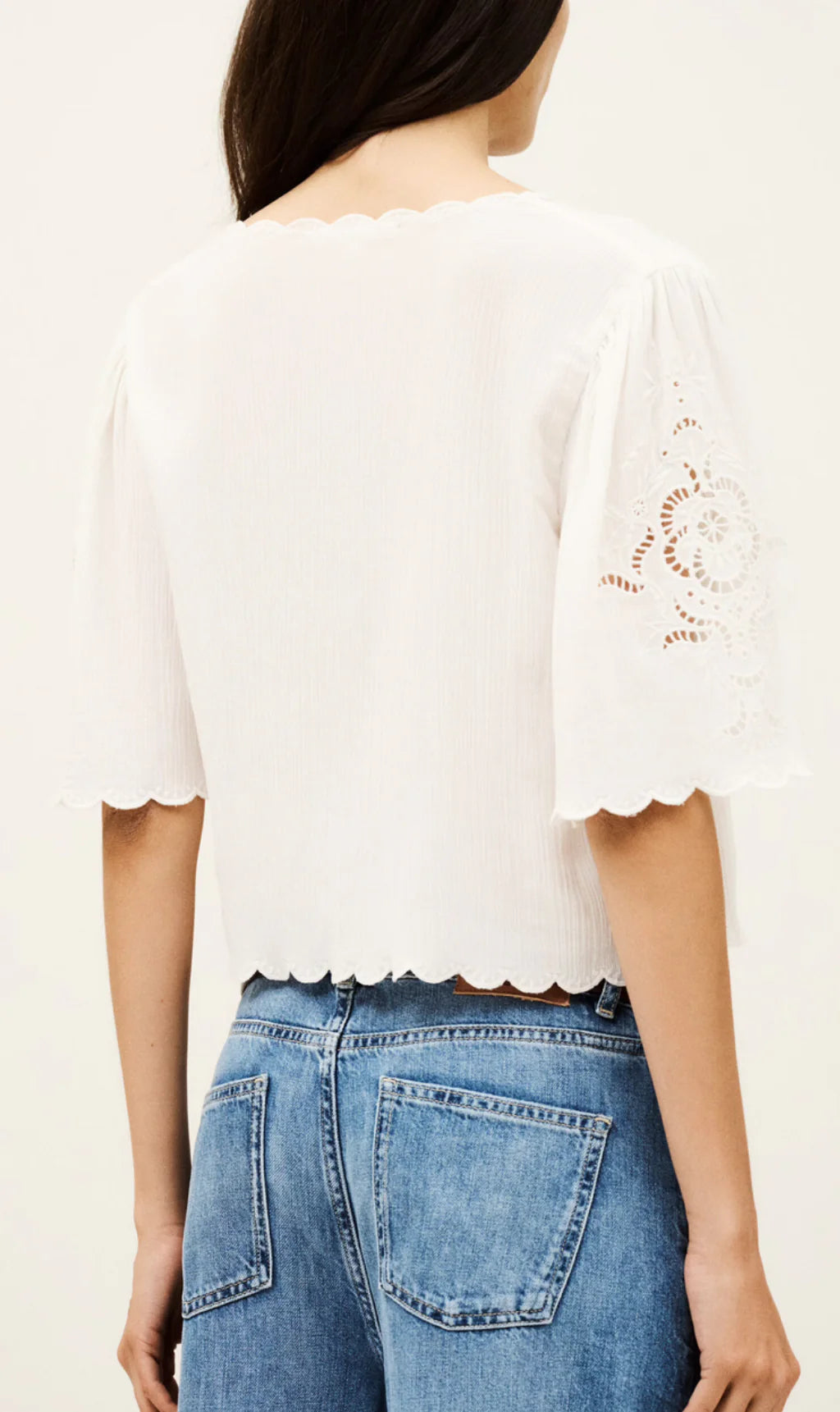 White Olaya Lace Top