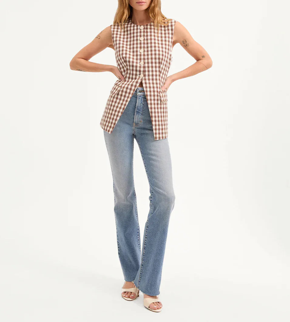 Lois Gingham Seersucker Vest