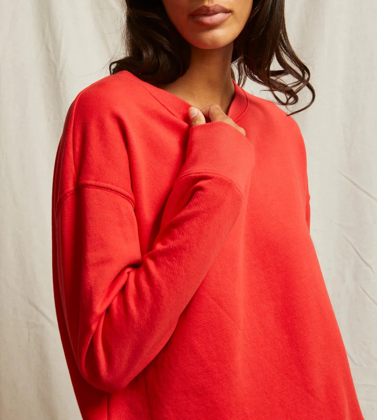 Poppy Red Tyler French Terry Pullover