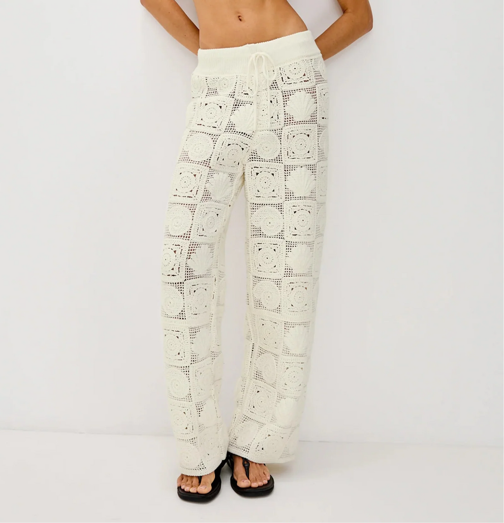 White Sea Shell Crochet Maja Pant