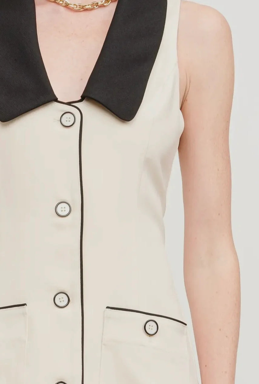 Isla Cream Mini Dress