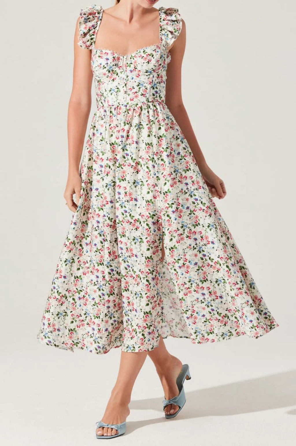 Ivory Multi Floral Wedelia Dress