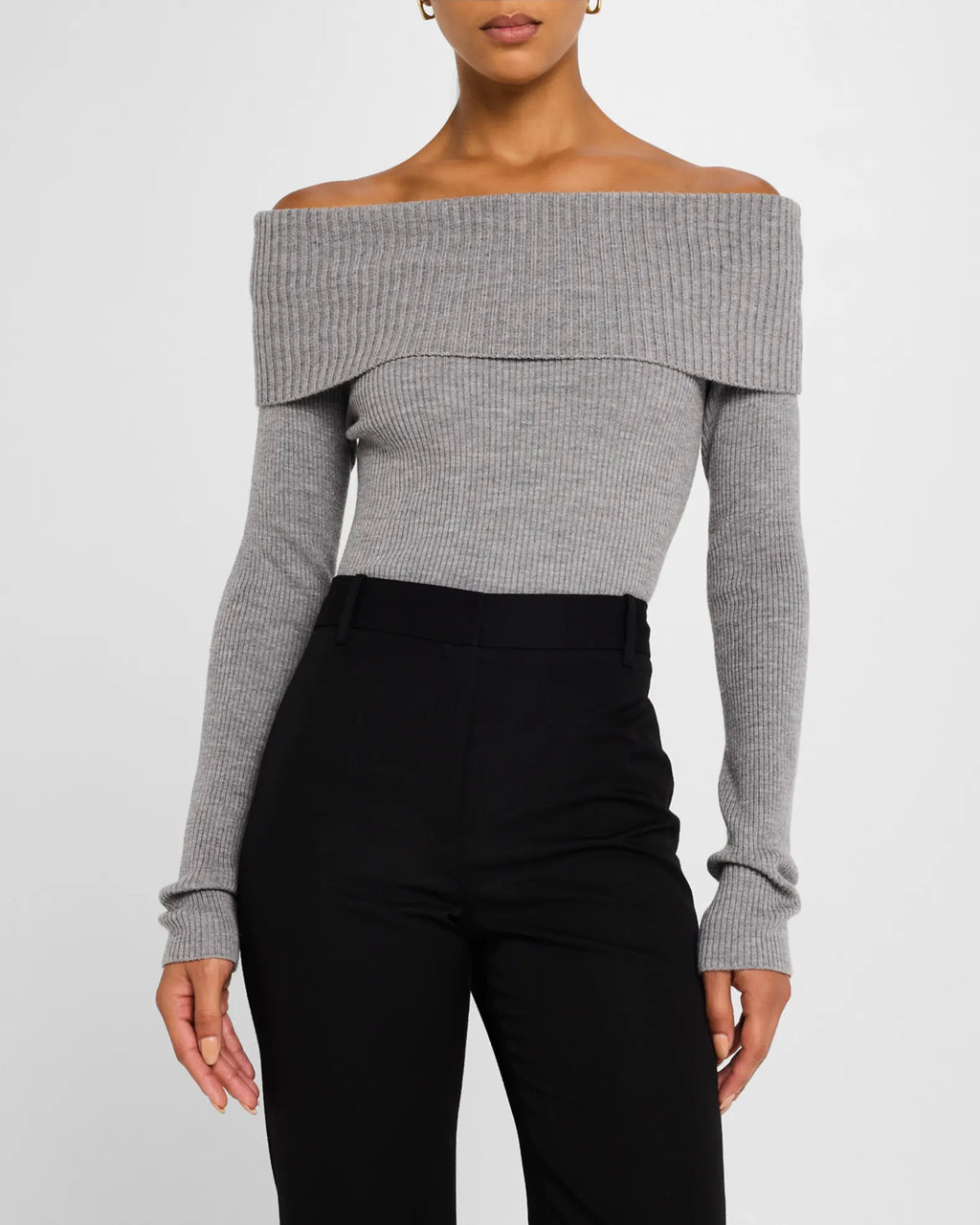 Heather Gray Coretta Off Shoulder Top