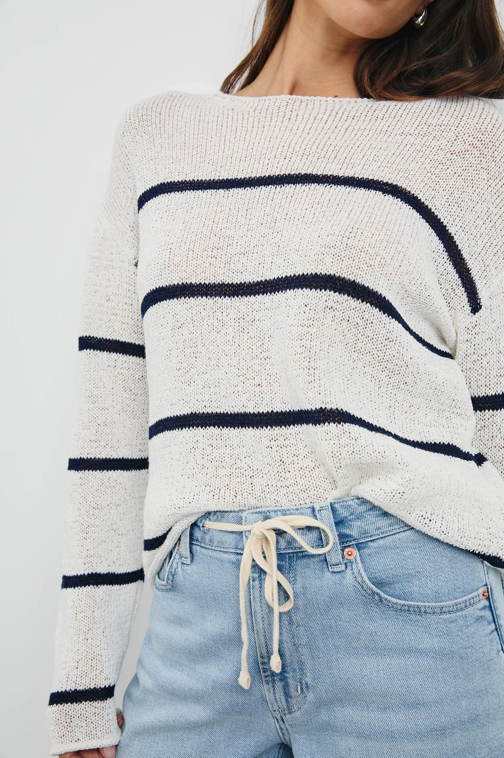 Navy White Evangeline Sweater