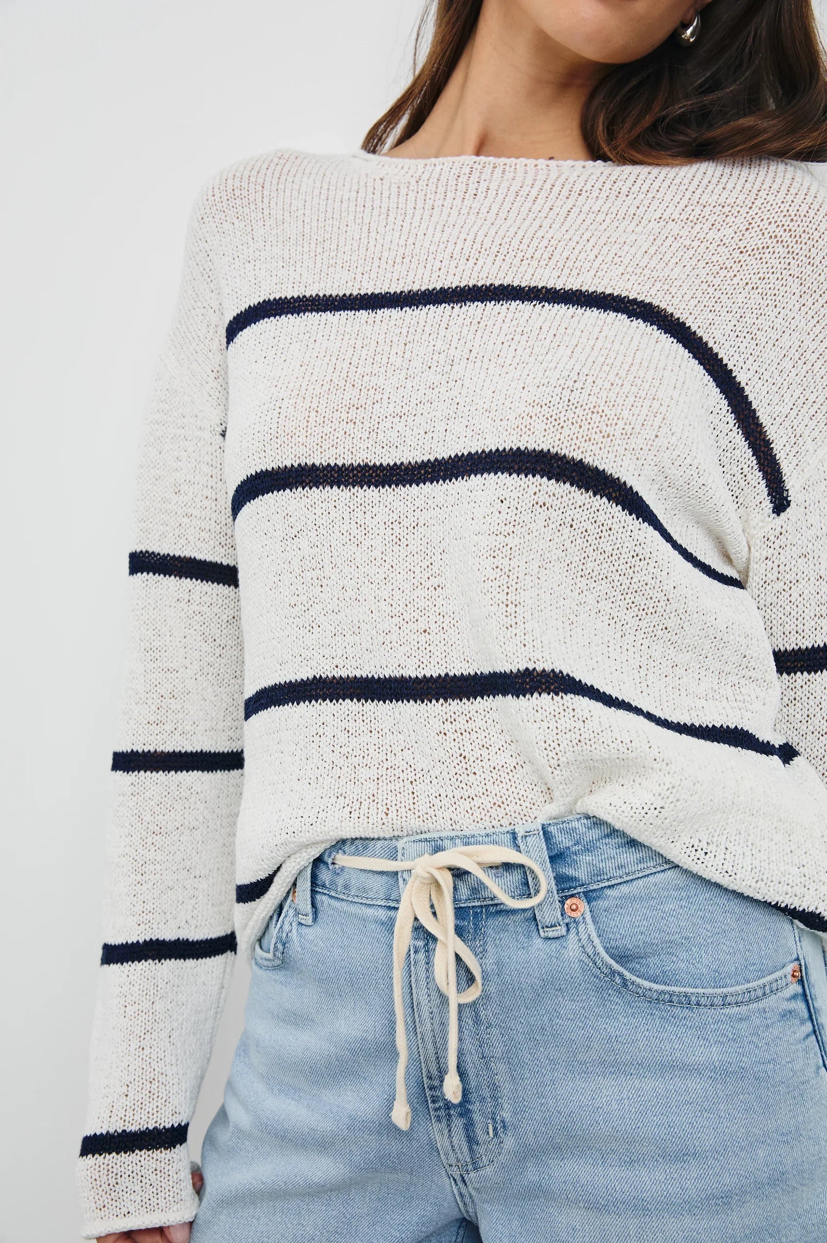 Navy White Evangeline Sweater